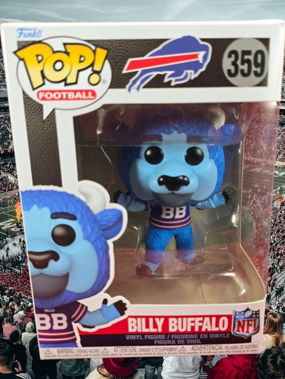 Funko! Football: Billy Buffalo # 359 (Nib) With Pop Protector